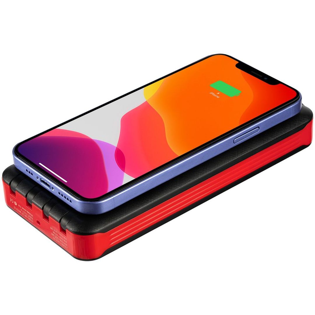 Аккумулятор с беспроводной зарядкой Holiday Maker Wireless, 10000 мАч (Красный) Аккумулятор с беспроводной зарядкой Holiday Maker Wireless, 10000 мАч (Красный)