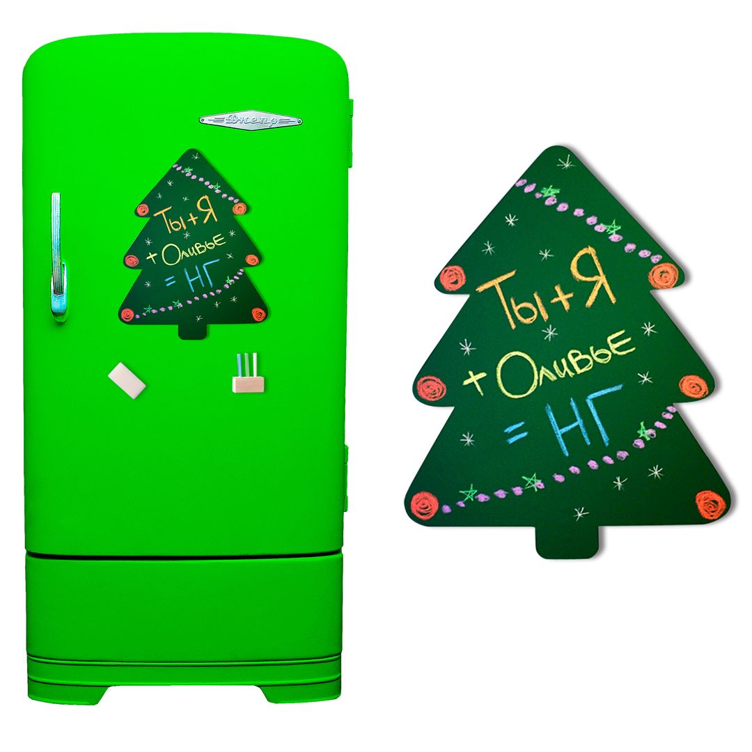 Магнитная доска на холодильник Елка Магнитная доска на холодильник Елка