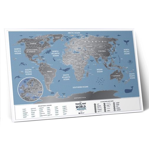 Скретч-карта мира Travel Map Weekend World (на английском)