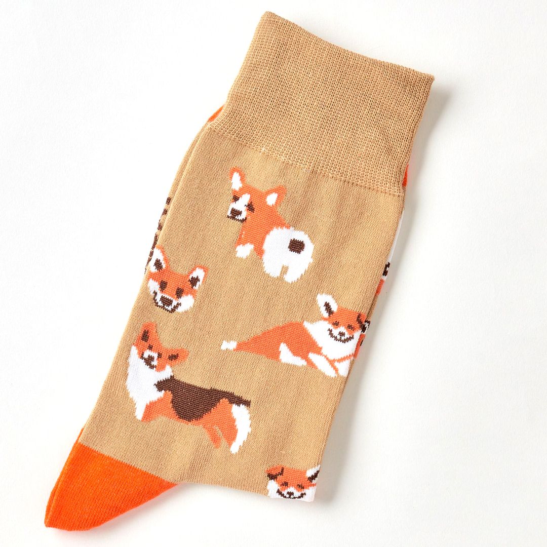 Носки Человек - человеку волк, а корги - корги корги! Носки Человек - человеку волк, а корги - корги корги!