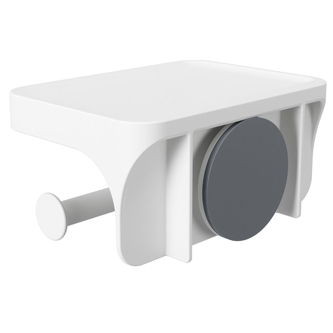 Держатель для туалетной бумаги с полочкой Flex Держатель для туалетной бумаги с полочкой Flex