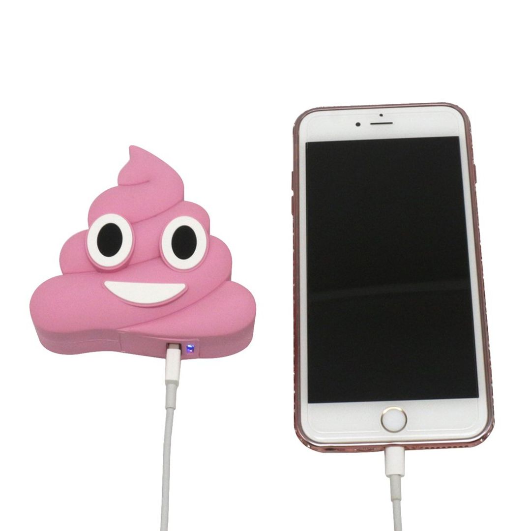 Внешний аккумулятор Power Bank Emoji Розовая какашка по цене 1 350 ?