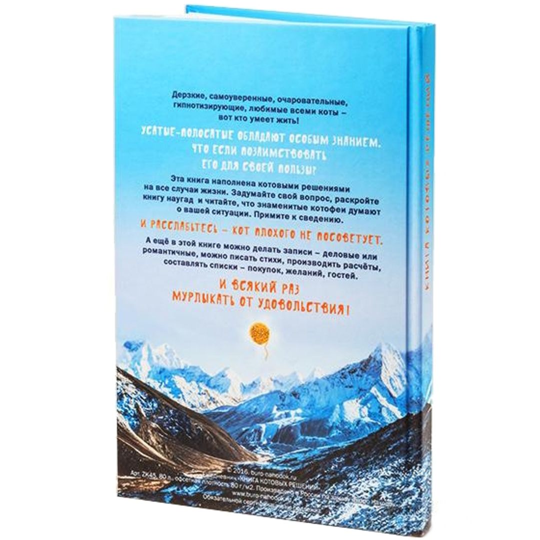 Записная книжка Книга Котовых решений Обратная сторона книжки
