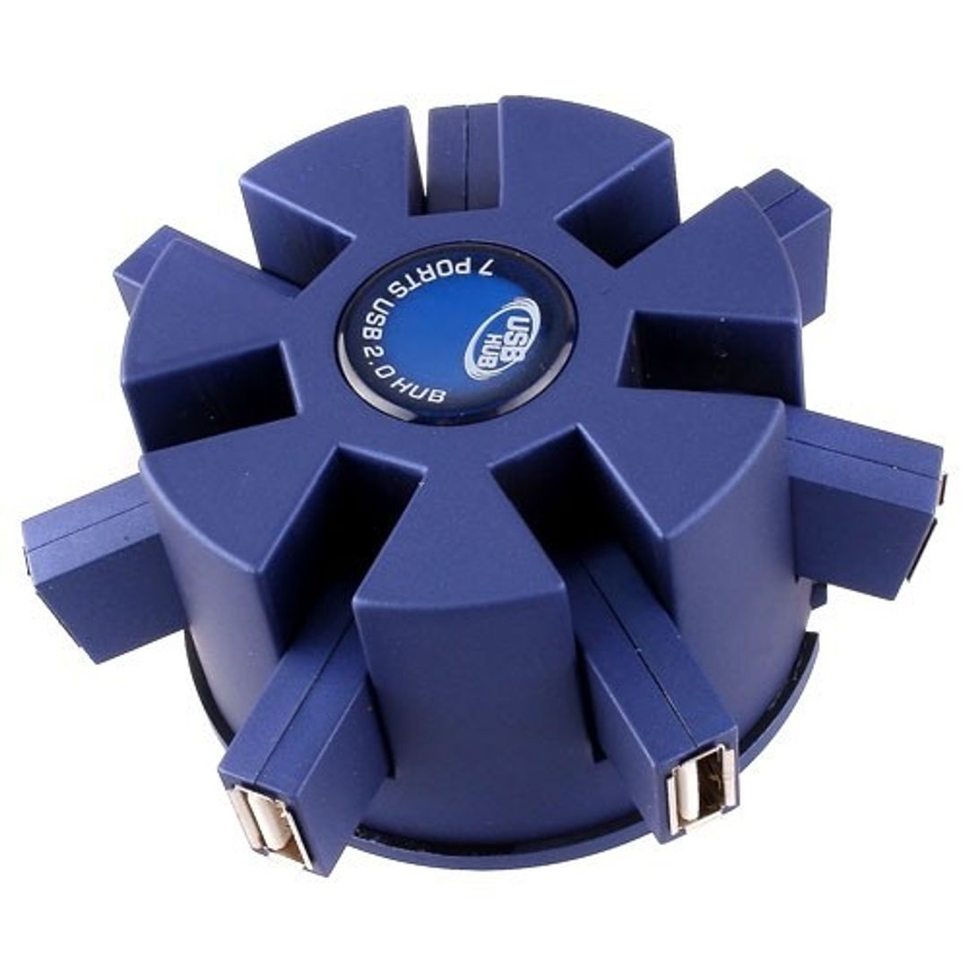 Круглый USB Хаб 7 портов Синий Круглый USB Хаб 7 портов Синий