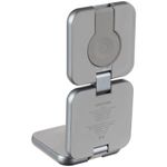 Складная станция беспроводной зарядки Terza (серебристый) Складная станция беспроводной зарядки Terza (серебристый)