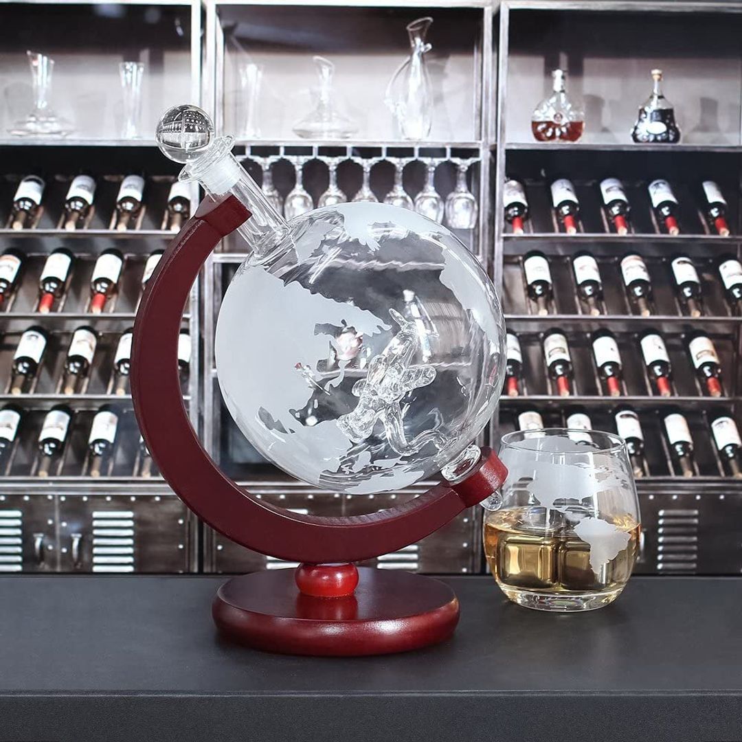 Декантер для напитков Самолет с бокалами (2 шт) Декантер для напитков Самолет с бокалами (2 шт)