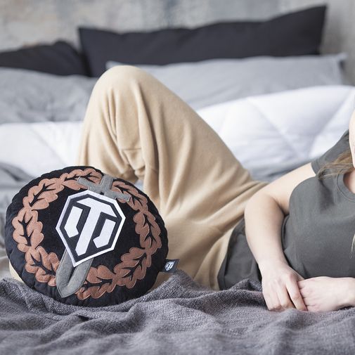 Подушка круглая World of Tanks Награда воина Подушка круглая World of Tanks Награда воина