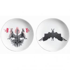 Набор тарелок Ужин С Роршахом (Гаргульи/Мотылек)
