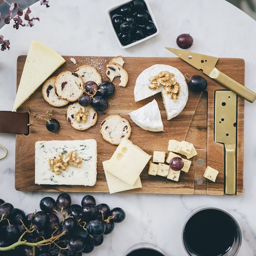 Доска для нарезки сыра + 2 ножа Cheeseporn