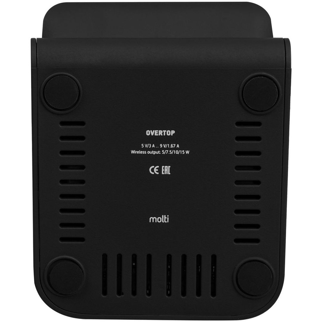 Беспроводное зарядное устройство с быстрой зарядкой Overtop (Черное) Беспроводное зарядное устройство с быстрой зарядкой Overtop (Черное)