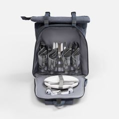 Набор для пикника Picnivo на 4 персоны (темно-серый меланж)