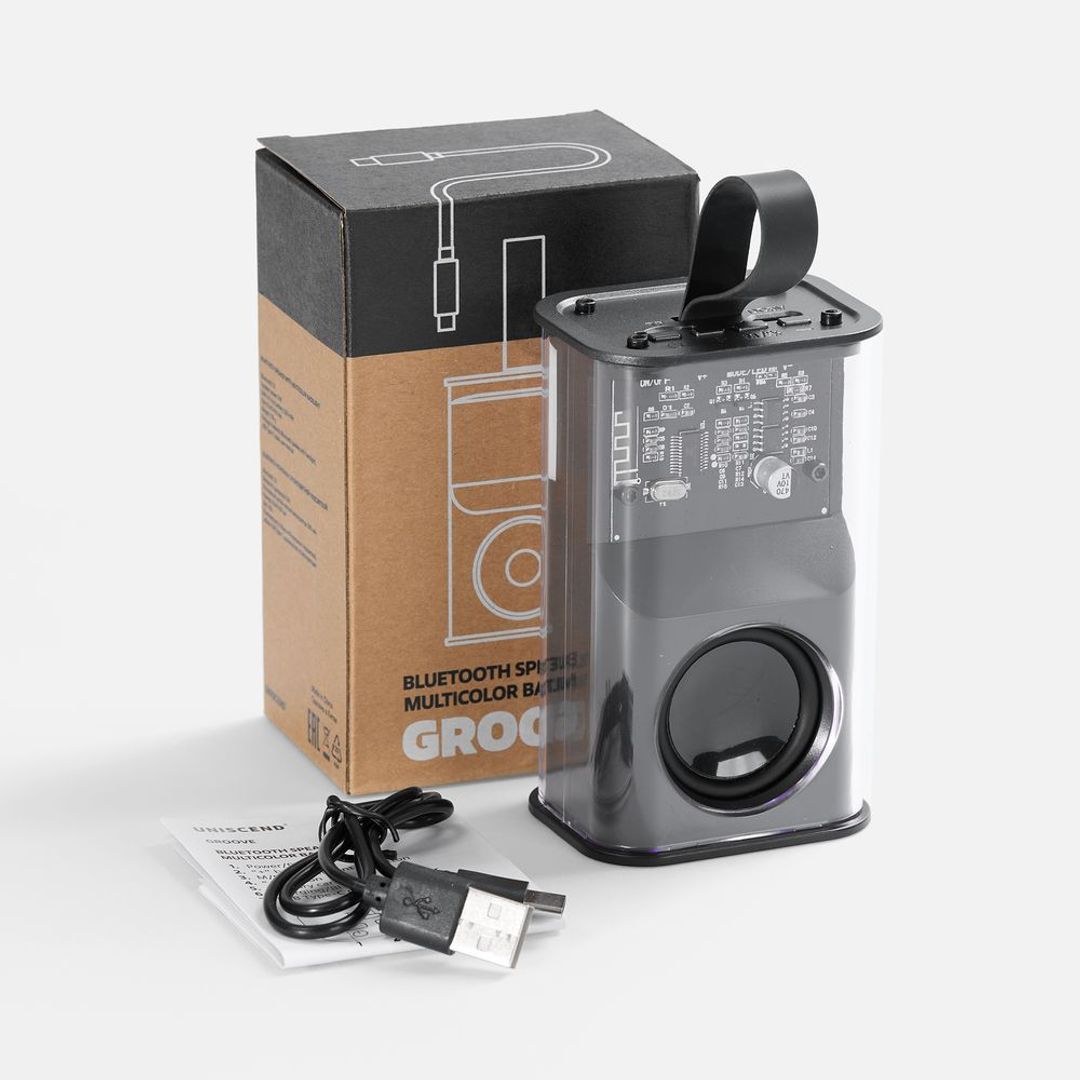 Bluetooth-колонка с подсветкой Groove (серый)