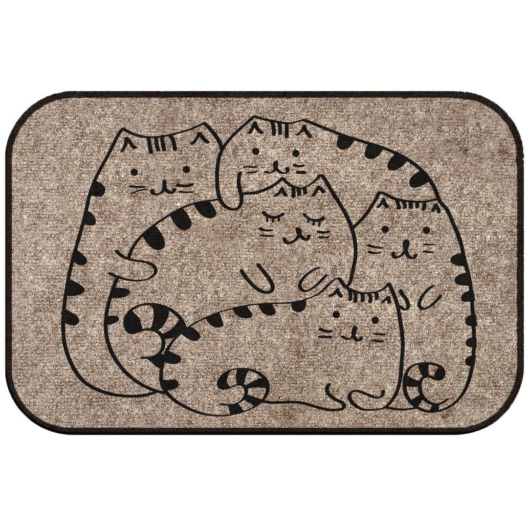Коврик для входной двери Коты отдыхают Коврик для входной двери Коты отдыхают