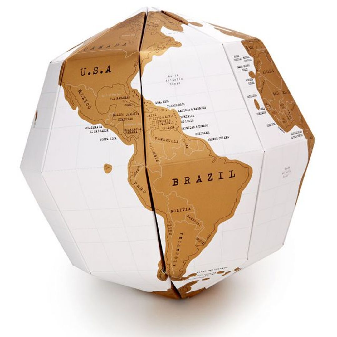 Скретч-карта мира Глобус Scratch Globe (на английском)