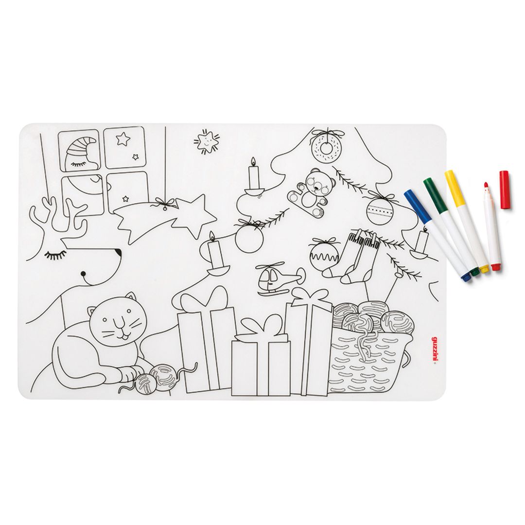 Набор для рисования Bimbi рождество (коврик + 4 маркера)