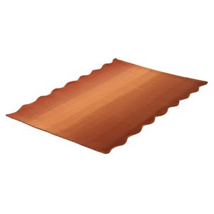 Ковер из шерсти Over Horizon терракотового цвета из коллекции Trendy Ruffles, 120x180 см