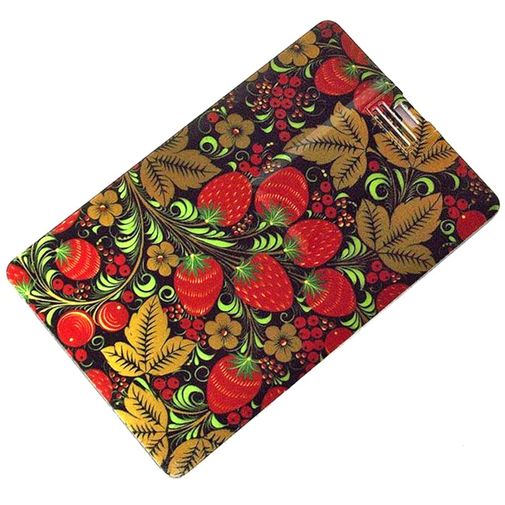 Флешка Кредитка Хохлома 8 Гб Обратная сторона Флешка Кредитка Хохлома 8 Гб Обратная сторона