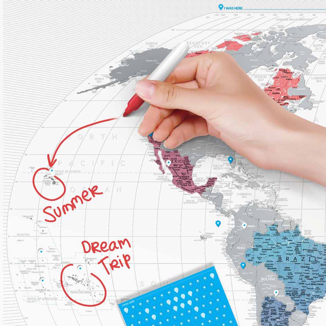 Скретч-карта мира Travel Map Air World (на английском)