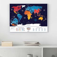 Скретч-карта мира Travel Map Holiday World (на английском)