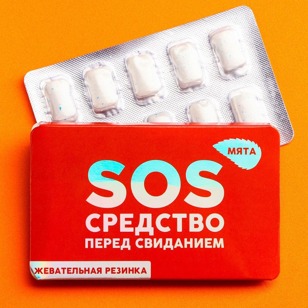 Жевательная резинка SOS средство (мята)