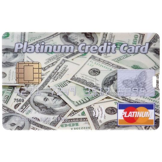 Флешка Кредитка Platinum Credit Card 8 Гб Лицевая сторона