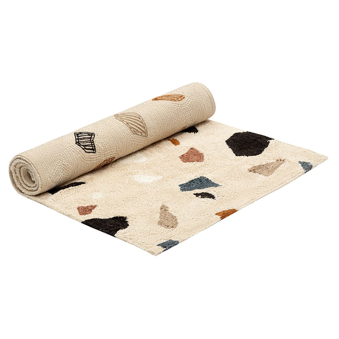 Ковер из хлопка Terrazzo Poetry из коллекции Ethnic, 70x160 см