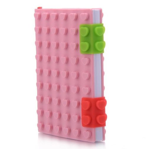 Блокнот Лего Маленький Розовый, сердечки Блокнот Лего Маленький Розовый, сердечки