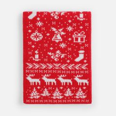 Шарф Holidale (красный с молочным)