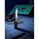 Фонарик-факел аккумуляторный Wallis с магнитом (серый)