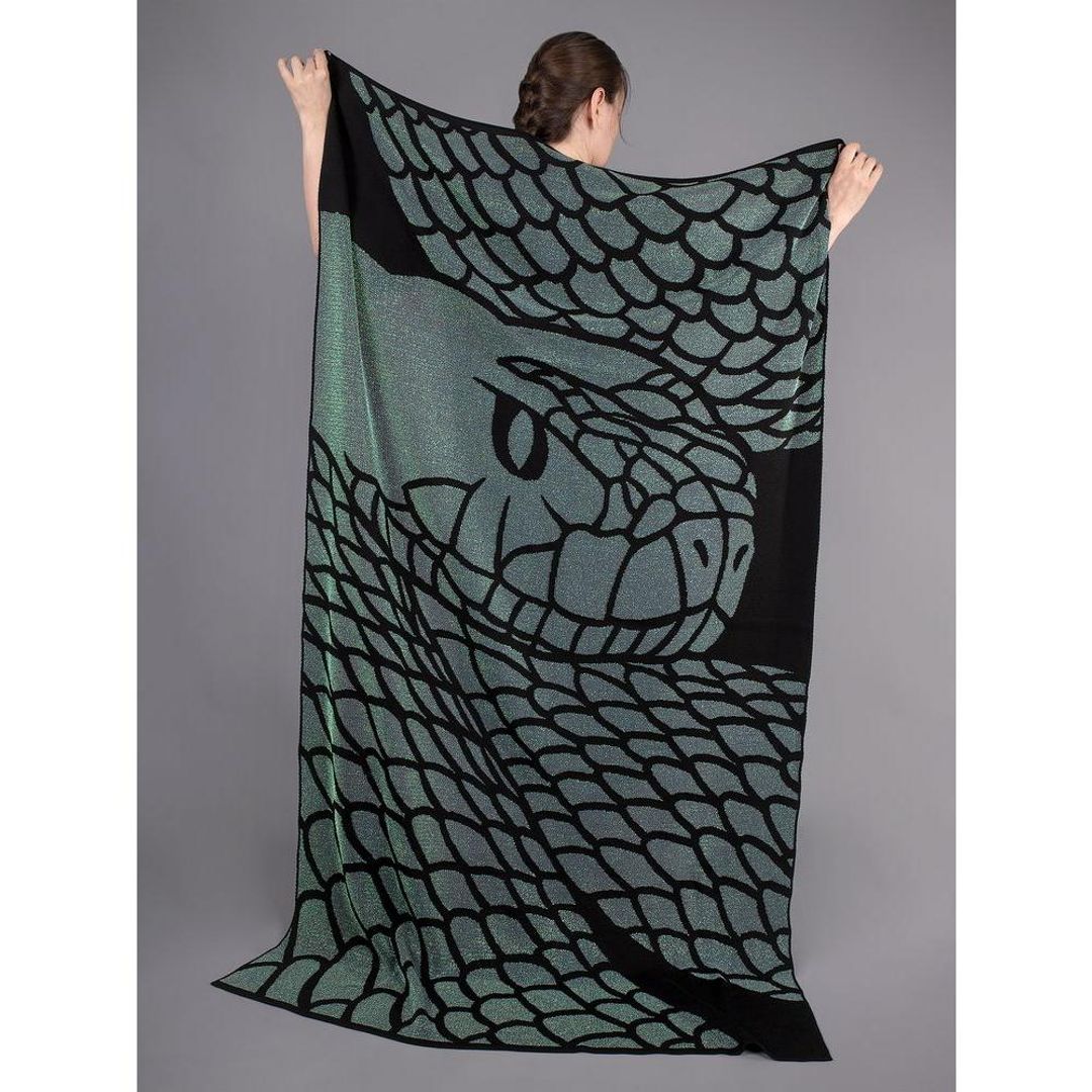 Плед Serpentica (Черный с люрексом) Плед Serpentica (Черный с люрексом)