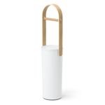 Держатель-органайзер для туалетной бумаги Bellwood (белый/натуральное дерево)