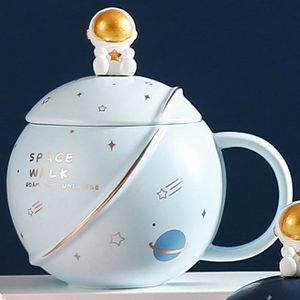 Кружка с ложкой Космическая прогулка