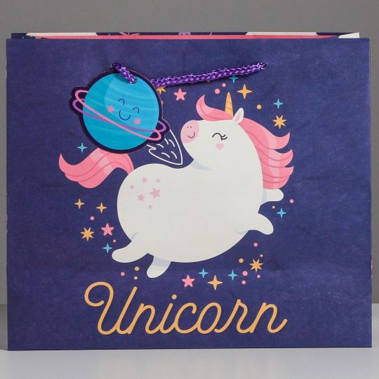 Подарочный пакет Unicorn (27 х 23  х 11,5 см)