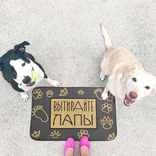 Коврик для входной двери Вытирайте лапы