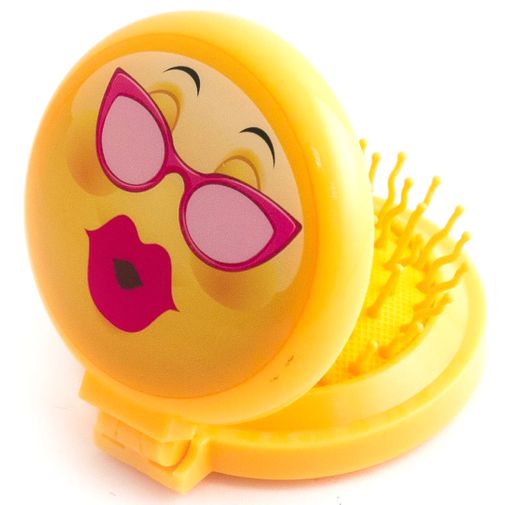 Зеркальце с расческой Emoji (складное) (Гламурная) Зеркальце с расческой Emoji (складное) (Гламурная)
