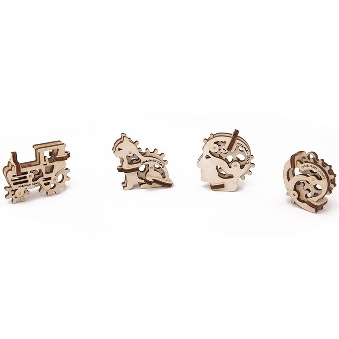 Механический 3D Пазл Ugears Трибики (4 шт.) Собранные пазлы