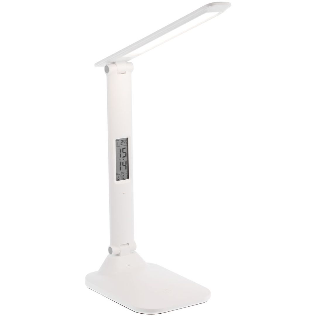 Настольная лампа с часами и календарем Office Torch ver.2 (белый)