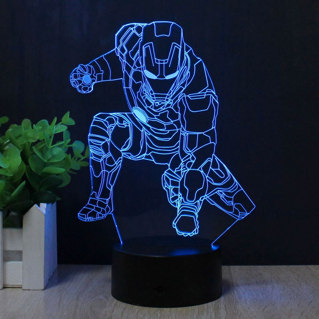 3D Лампа Железный человек Iron man 3D Лампа Железный человек Iron man
