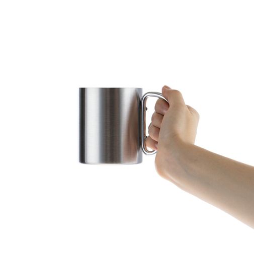 Кружка Trek с серебристой ручкой-карабином