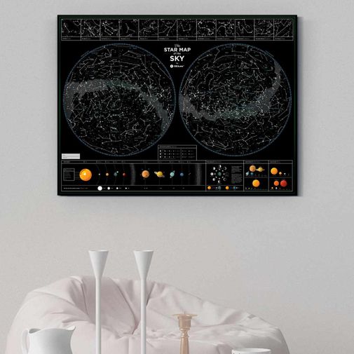 Светящаяся карта звездного неба Star Map of the Sky Светящаяся карта звездного неба Star Map of the Sky