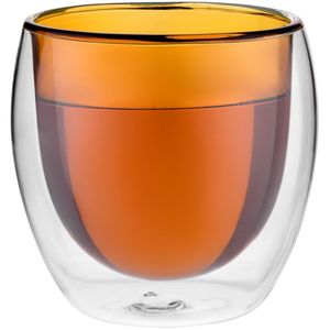 Стакан с двойными стенками Glass Bubble (Желтый)