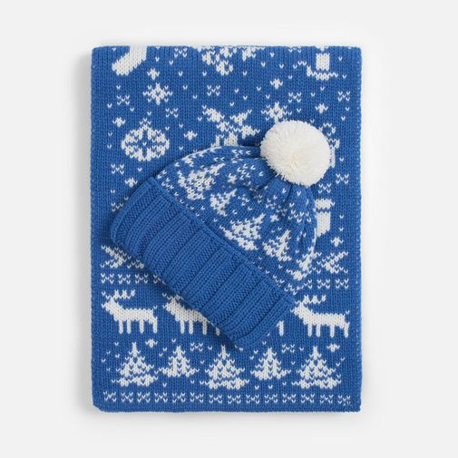 Шапка Holidale (синяя с молочным) Шапка Holidale (синяя с молочным)