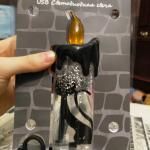 USB Светодиодная свеча Черная кошка Отзыв
