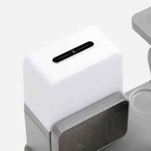 Зарядная станция с электронными часами и подсветкой Large Charge ver.3 (серый)