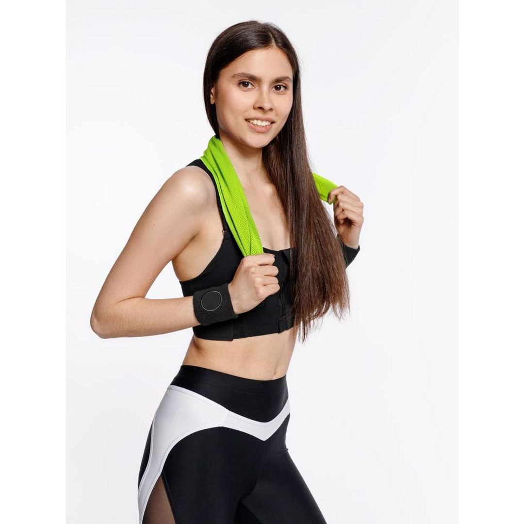 Охлаждающее полотенце Narvik в силиконовом чехле (зеленое яблоко)