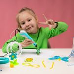 3D ручка пластик в комплекте (Голубая)
