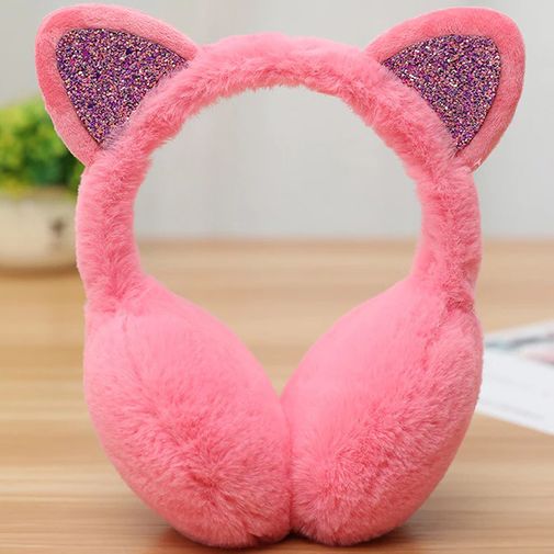 Меховые наушники Кошачьи ушки (Неоновый розовый) Меховые наушники Кошачьи ушки (Неоновый розовый)