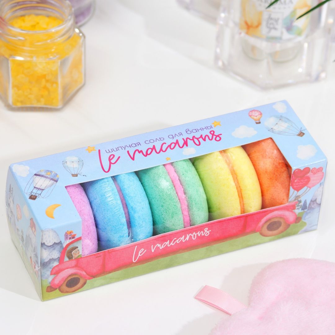 Набор бомбочек для ванн Le macarons (5 шт) Набор бомбочек для ванн Le macarons (5 шт)