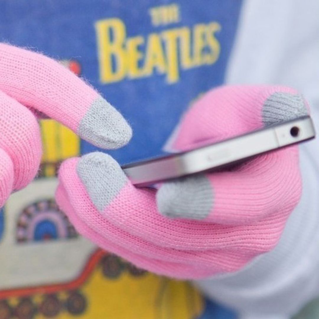 Перчатки для сенсорного экрана Розовые Перчатки для сенсорного экрана Розовые