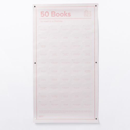 Плакат 50 книг, которые нужно прочитать в жизни Плакат 50 книг, которые нужно прочитать в жизни